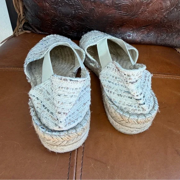Chic Cream Alpargatus Artesanía Espadrille Flats Size 39 (8 1/2) Cream Multi - Picture 4 of 10